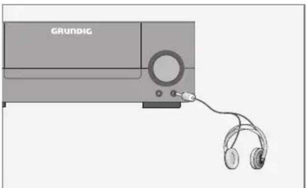 GRUNDIG M 2300 DAB plus - Branchement du casque - 1