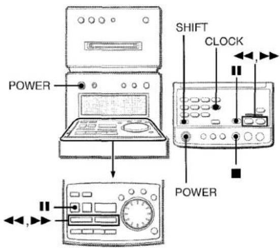 AIWA XRMD90 - AJUSTE DEL RELOJ - 1