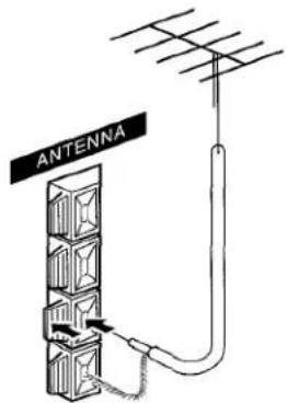 AIWA XRMD90 - CONEXION DE UNA ANTENA EXTERIOR - 1