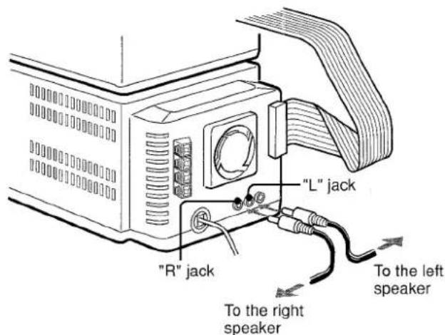 AIWA XRMD90 - Connect the speaker cords to the tuner/amplifier unit. - 1