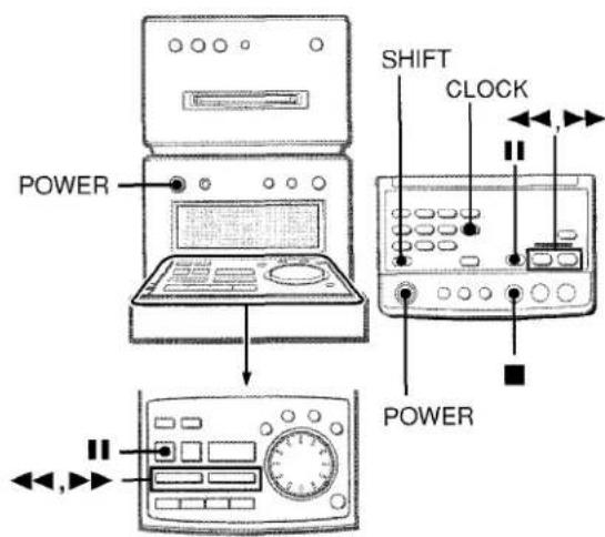 AIWA XRMD90 - SETTING THE CLOCK - 1