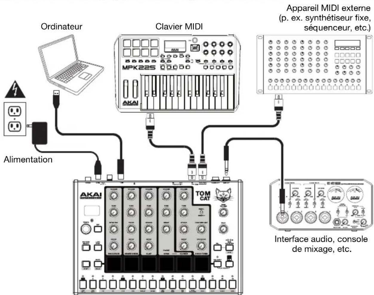 AKAI Tom Cat - Démarrage rapide/schéma de connexion - 1