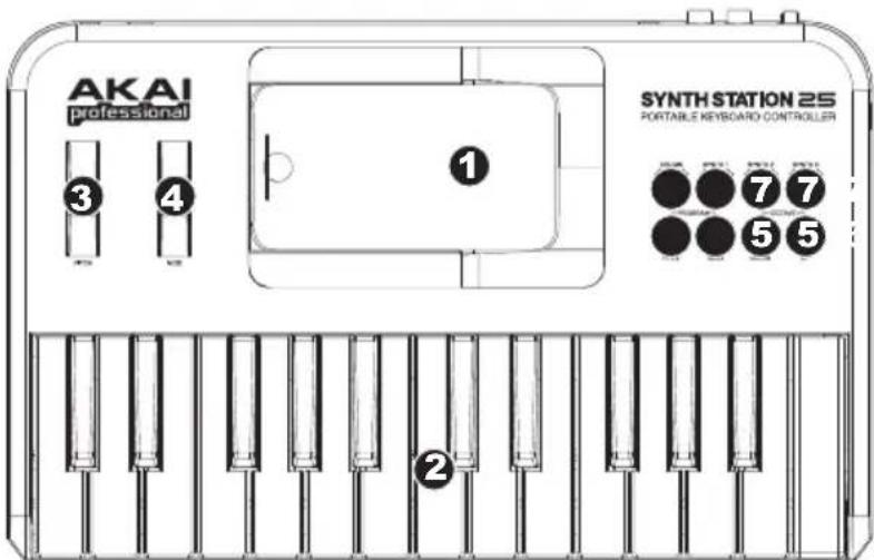 AKAI SynthStation 25 - ÜBERSICHT OBERSEITE - 1