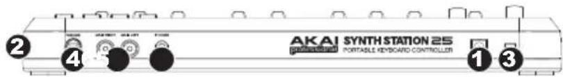 AKAI SynthStation 25 - ÜBERSICHT RÜCKSEITE - 1