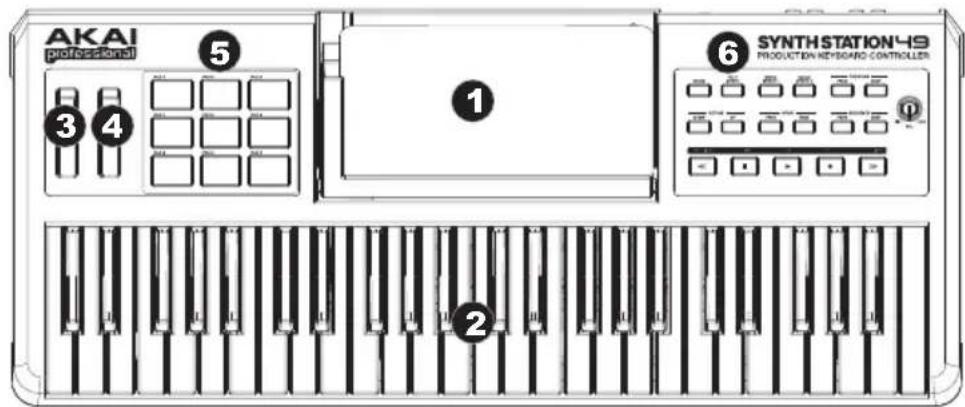 AKAI SynthStation 49 - UBERSICHT OBERSEITE - 1