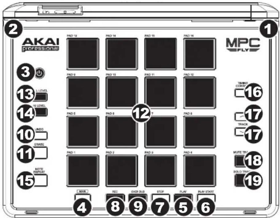 AKAI MPC Fly 30 - Top Panel - 1