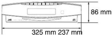 JVC VSDT9R - Abmessungen für die Installation (CA-VSDT6R/CA-VSDT7R/CA-VSDT9R) - 4