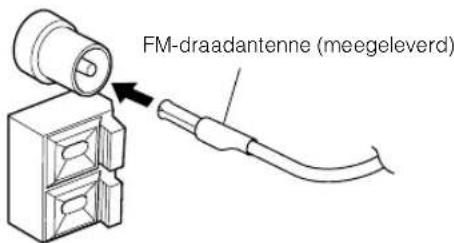 JVC VSDT7R - De meegeleverde draadantenne gebruiken - 1