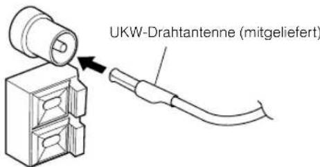 JVC VSDT7R - Benutzung der mitgelieferten Drahtantenne - 1