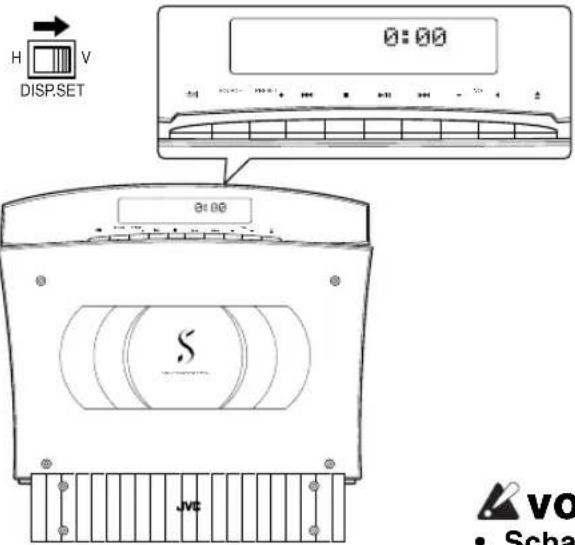 JVC VSDT6R - Wenn das Gerät senkrecht aufgestellt ist - 1