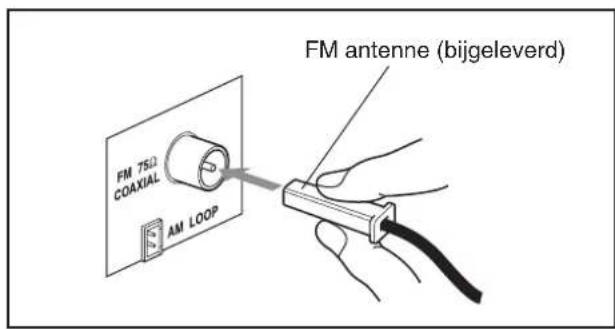 JVC UXM33R - Sluit de bijgeleverde FM antennae aan op de FM 75 COAXIAL aansluiting. - 1
