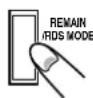 JVC UXM55R - Druk op de REMAIN/RDS MODE informatietoets. - 1