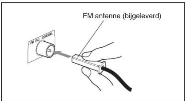 JVC UXM55R - Sluit de bijgeleverde FM antenne aan op de FM 75Ω COAXIAL aansluiting. - 1