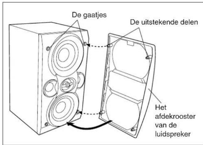 JVC UXL40R - De afdekroosters van de luidsprekers verwijderen - 1