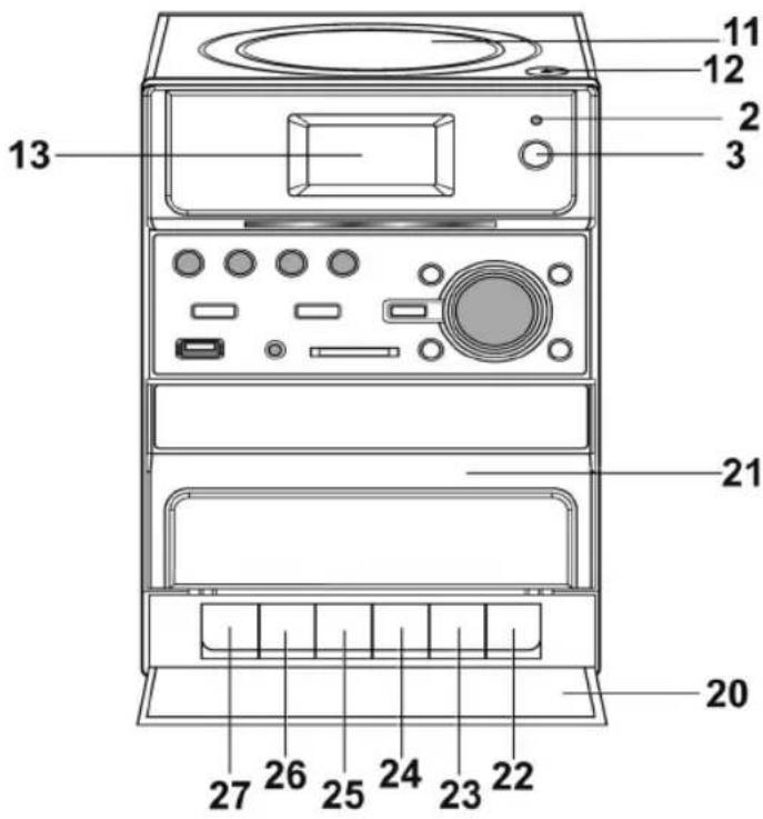 AEG MC 4413 CDMP3 - Übersicht der Bedienelemente - 1