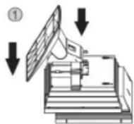 AEG MC 4414 CDMP3 - Montagem dos pés de suporte - 1