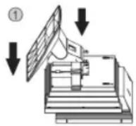 AEG MC 4414 CDMP3 - Remontage des pieds de support - 1