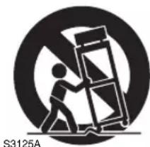 ONKYO HTR990 - PORTABLE CART WARNING - 1
