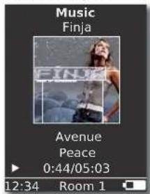 Music Finja Avenue Peace 0:44/05:03 12:34 Room 1