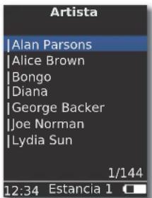 Artista Alan Parsons Alice Brown Bongo Diana George Backer Joe Norman Lydia Sun 1/144 12:34 Estancia 1