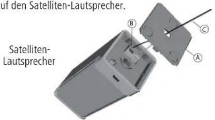 uf den Satelliten-Lautsprecher. Satelliten- Lautsprecher