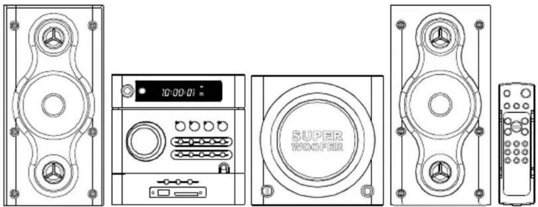ILUV i7500 - Système audio mini chaine 2.1 pour iPod® - 1