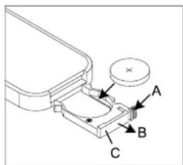 DUAL NR 50 DAB - Insertion de la pile de la télécommande - 2
