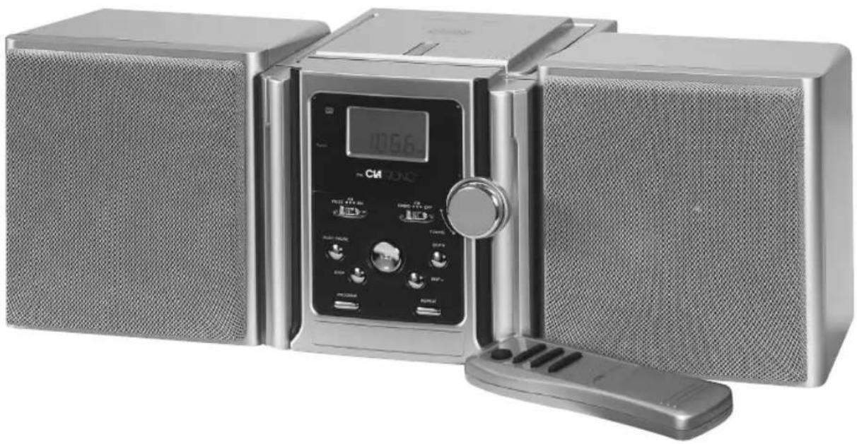 CLATRONIC MC 1034 CD - Bedienungsanleitung/Garantie - 1