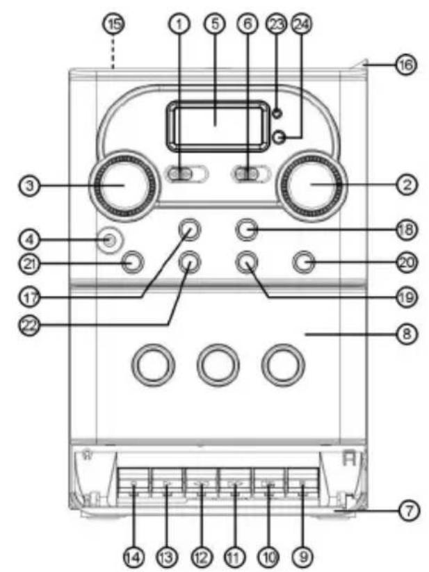 CLATRONIC MC 1025 CD - Übersicht der Bedienelemente - 1