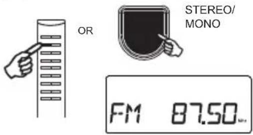 Axxion AMC142 - Sélection de stations radio FM Stéréo/Mono - 1