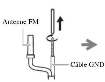 YAMAHA TSXB141 - Branchement de l'antenne FM - 1