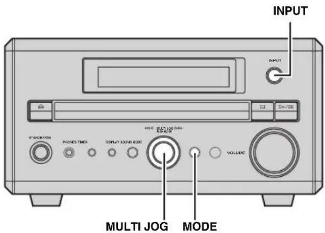 INPUT STANDARD PHOTO TIMER DISPLAY SOUND MODE VOLUME MULTI JOG MODE