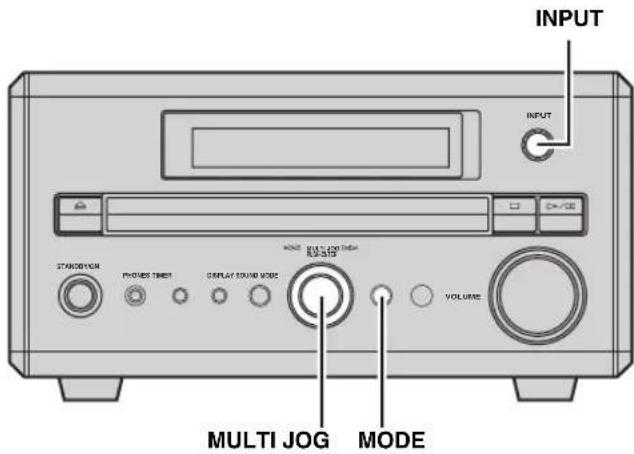 INPUT STANDARD PHOTOS TIMER DISPLAY SOUND MODE VOLUME MULTI JOG MODE