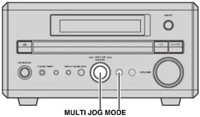 INPUT STANDARD PHONES TIMER DISPLAY SOUND VODE VOLUME MULTI JOG MODE