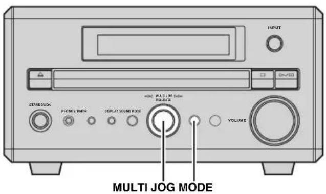 INPUT STANDERSON PHAMES TIMER DISPLAY SOUND MODE MULTI MOG MODE VOLUME MULTI JOG MODE