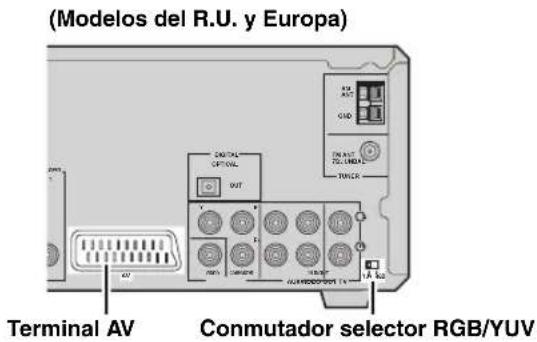 (Modelos del R.U. y Europa) Terminal AV Conmutador selector RGB/YUV