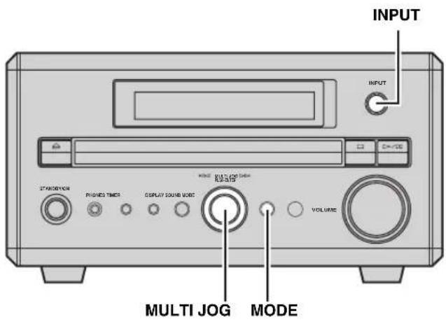 INPUT STATION RICHED TIMER DISPLAY SOUND MODE VOLUME MULTI JOG MODE