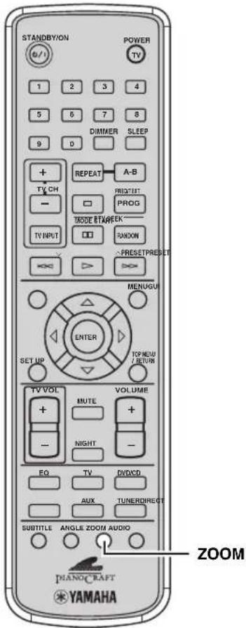 STANDBYON POWER G/1 TV 1 2 3 4 5 6 7 8 9 D DIMMER SLEEP + REPEAT A-B TV CH PROG - MODE BTA WEEK TV INPUT RANKON << >> PRESETPRESET MENUGU ENTER SET UP TOP/MENU/ RETURN TV VOL VOLUME + MUTE + - NIGHT - EQ TV DVD AUX TUNERDIRECT SUBTITLE ANGLE ZOOM AUDIO ZOOM PIANOCRAFT YAMAHA