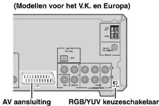 (Modellen voor het V.K. en Europa) AV aansluiting RGB/YUV keuzeschakelaar