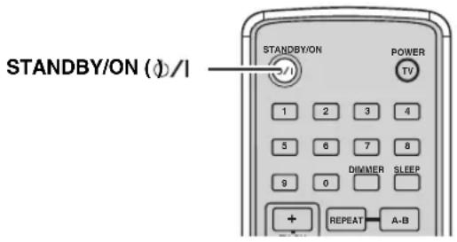 STANDBY/ON (Ø)/I STANDBY/ON POWER TV 1 2 3 4 5 6 7 8 9 0 DIMMER SLEEP + REPEAT A-B