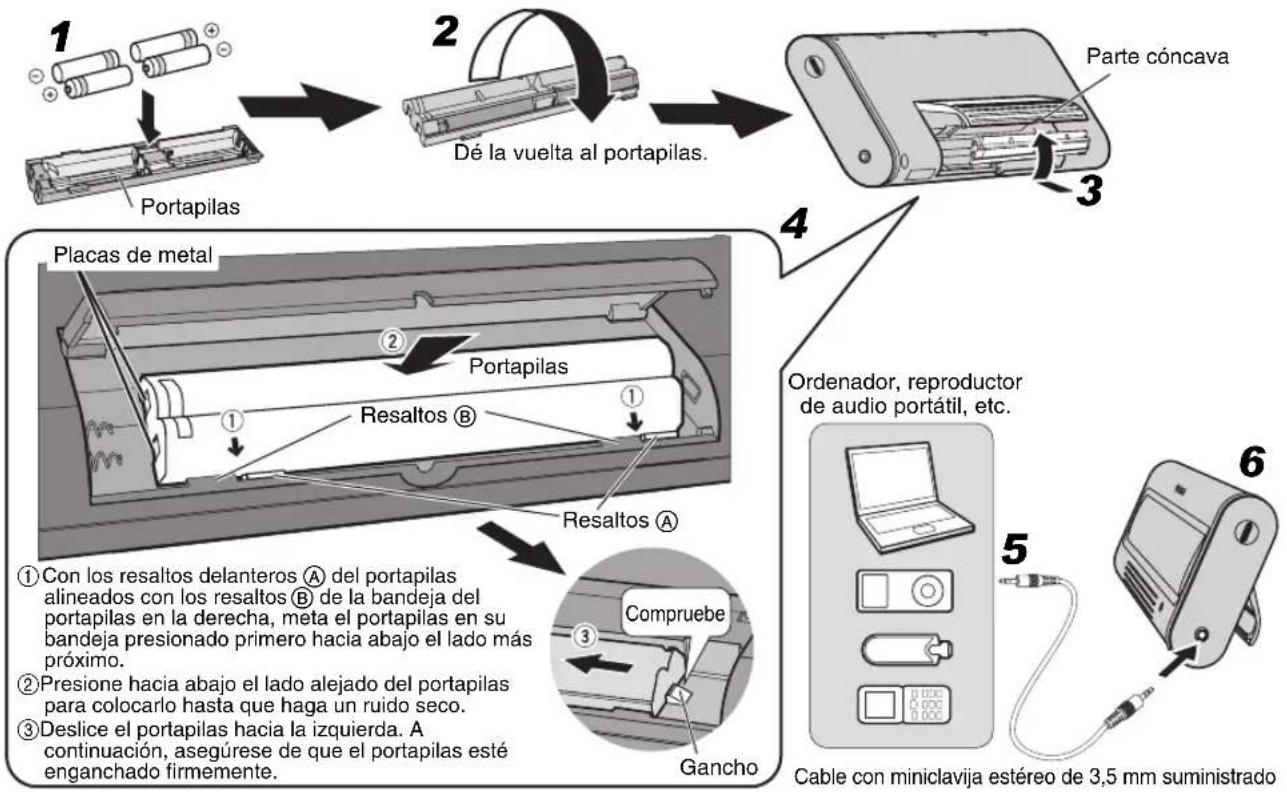 YAMAHA NXU10 - Cuando utilise pilas - 1