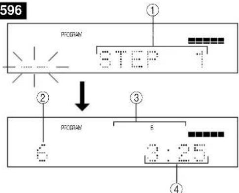 YAMAHA CDX396 - Display beim Programmieren - 1
