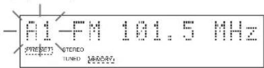 YAMAHA CRXE200 - Mémorisation manuelle des stations - 1