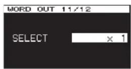 TASCAM CG2000 - Réglage du multiplicitateur de fréquence d'horloge audio pour les sorties WORD 11/12 - 2