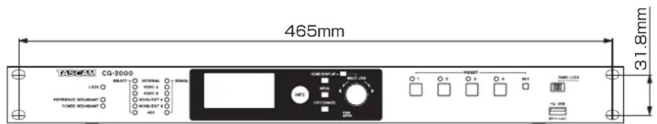 TASCAM CG2000 - Dessin avec cotes - 3