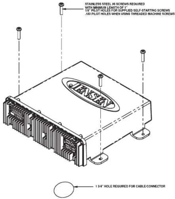 JENSEN JMS2212 - Tuner/ Amplifier Mounting - 5