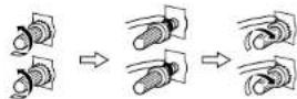 DENON DF100MC - Connecting the AM loop antenna - 1
