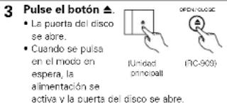 DENON D107 - ABRIR Y CERRAR LA PUERTA DEL DISCO Y CARGAR DISCOS - 3