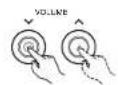 DENON D107 - Press the VOLUME buttons to adjust the volume. - 1