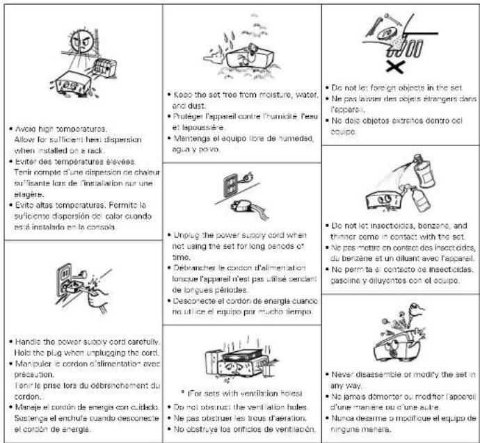 DENON D107 - NOTE ON USE / OBSERVATIONS RELATIVES A L'UTILISATION / NOTAS SOBRE EL USO - 1
